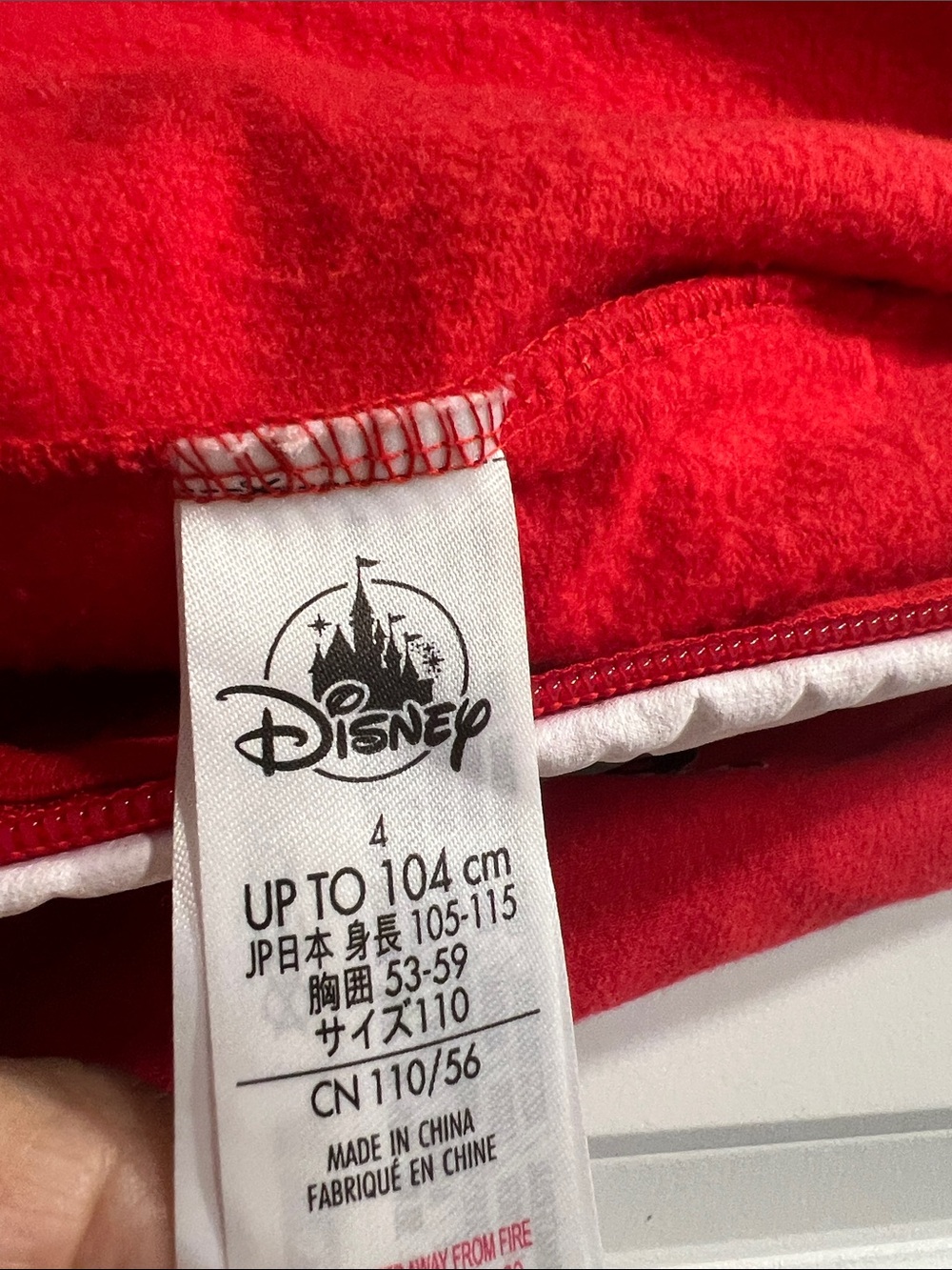 Disney, Red & Black Character Zip Hoodie 100% cotton - Picture 7 of 8